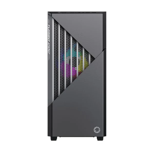 CASE GAMEMAX GAMING CONTAC COC MID TOWER | 2X US | 1HD AUDIO 3X FAN ARGB NEGRO GRIS