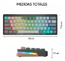 TECLADO | FANTECH | ATOM | PRO63 | MK912 | INALAMBRICO | MERCURY | SWITCH AZUL