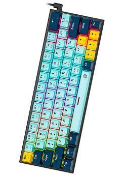 TECLADO | FANTECH | ATOM | 63 | MK874V2 | CABLEADO | AZUL SKY | SW-AZUL