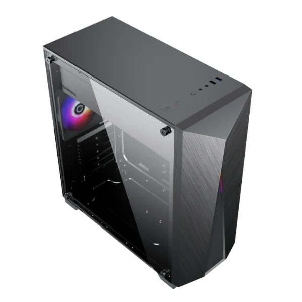 CASE GAMEMAX NOVA N6 GAMING ATX NEGRO | 2 USB | 1 HD AUDIO | 1 FAN LED FRGB REAR | LATERAL VIDRIO