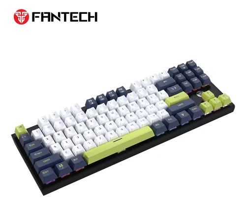 TECLADO | FANTECH | ATOM | 87S | MK877S | CABLEADO | MORI-BLANCO | SWITCH AZUL