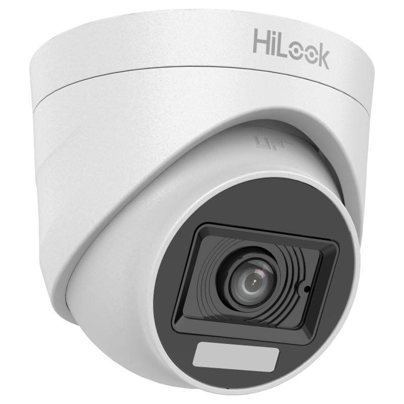 CAMARA DOMO | HILOOK | THC-T127-LPS | TURBO HD | 2MP | 1080P | LUZ DUAL | 2.8MM | 20MTS IR | EXTERIOR | IP66 | MICROFONO INTEGRADO
