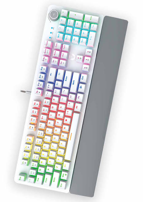 TECLADO | FANTECH | MAX POWER | MK853V2 | CABLEADO | BLANCO | SW-AZUL