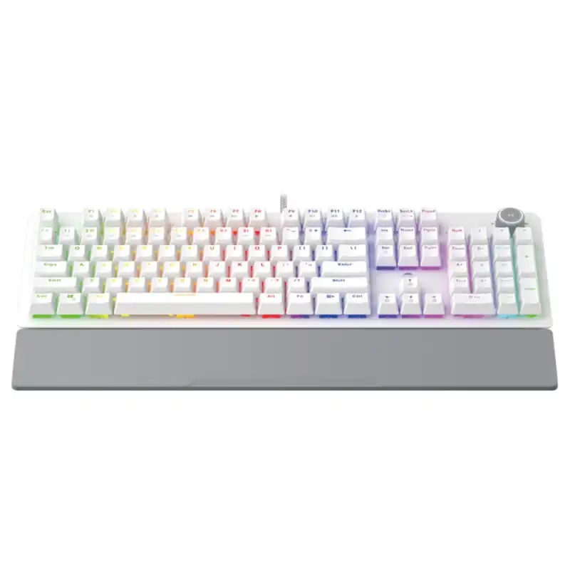 TECLADO | FANTECH | MAX POWER | MK853V2 | CABLEADO | BLANCO | SW-ROJO