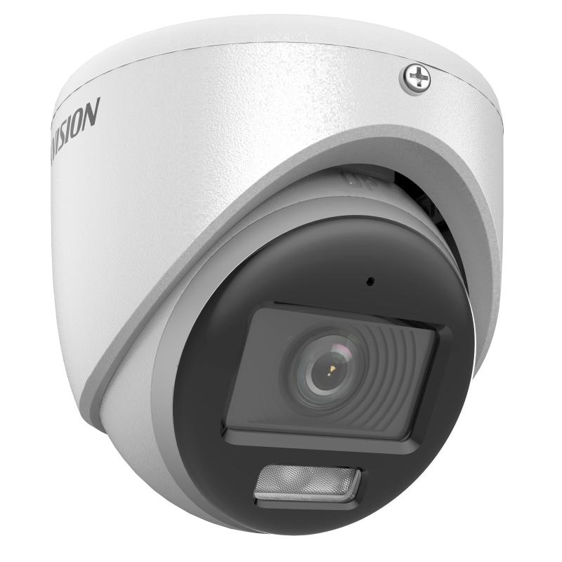 CAMARA DOMO | TURBO HD | DS-2CE70KF0T-LMFS | 5 MP | 3K | 2.8 MM | SMART HYBRID LIGHT | 20 MTS | EXTERIOR | IP67 | METALICA