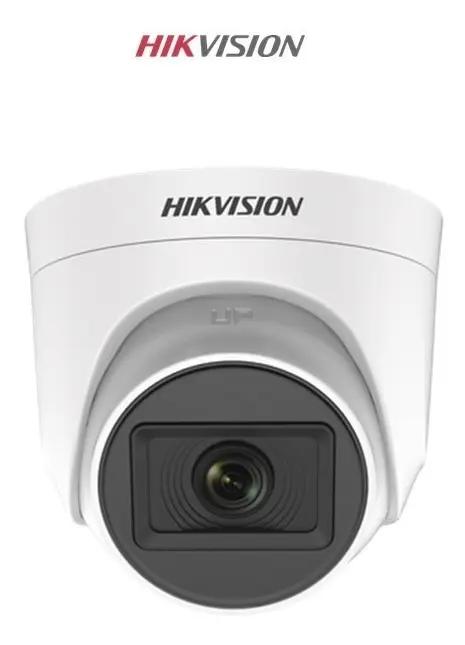 CAMARA DOMO | TURBO HD | DS-2CE76H0T-ITPFS(2) | 5 MP | 2.8 MM | 2560 X 1944 | IR 20 MTS | INTERIOR | PLASTICO | AUDIO | MIC