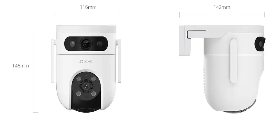 CAMARA IP | EZVIZ | 2K | 3MP | CS-H9C-R100-8H33WKFL | 2.8MM + 6MM | LENTE DUAL | 360º | WIFI | 2.4GHZ | VISION NOCTURNA COLOR | INDOOR | OUT