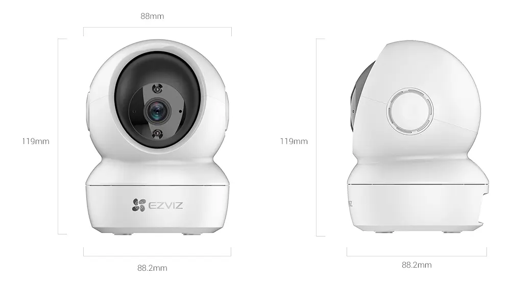 CAMARA IP | EZVIZ | 3MP | CS-H6C-R105-1L3WF | 2K | 4MM | 360º | WIFI | 2.4GHZ | VISION NOCTURNA | INDOOR | OUTDOOR