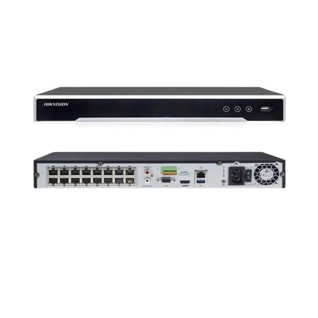NVR HIKVISION | 16 CANALES | IP | 8 MP | DS-7616NI-Q2|16P | POE | 150W | 2 SATA | 110V