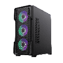 CASE GAMING GAMEMAX SIEGE | E-ATX | USB 3.0 + 2 USB 2.0 | HD AUDIO | 4X FAN ARGB | LATERAL VIDRIO TEMPLADO | NEGRO