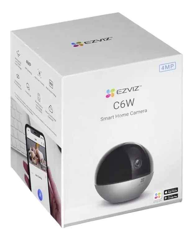 CAMARA IP | EZVIZ | WIFI | 4 MP | CS-C6W-A0-3H4WF | 4 MM | 1080P | ROTATIVA | PTZ 360° | VISION NOCTURNA