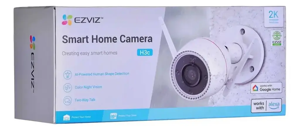 CAMARA IP | EZVIZ | WIFI | CS-H3-R100-1J5WKFL | 5MP | 3K | 2.8 MM | EXTERIOR IP67 | H.265 | 2.4 GHZ | AUDIO