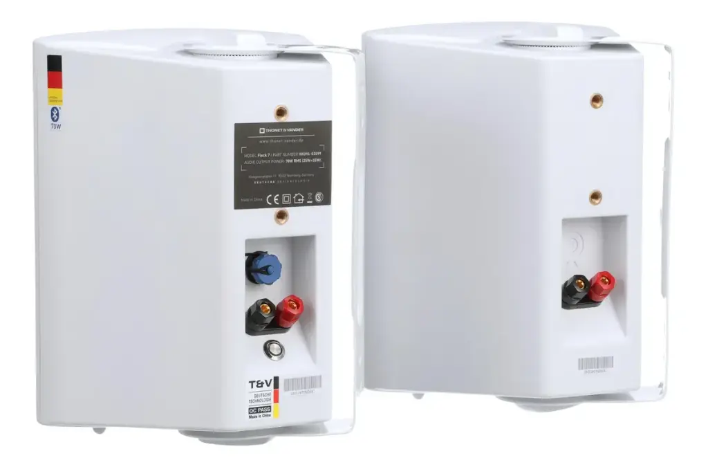 CORNETA ALTAVOZ THONET & VANDER | FLECK 7 INTERIOR | EXTERIOR HK096-03550 | 70W RMS | 3.5MM | BLUETOOTH | IPX | BLANCO