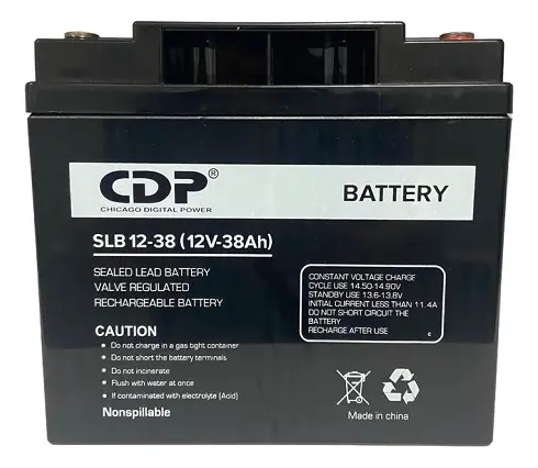 BATERIA CDP SELLADA | 12V | 38AMPER | SLB12-38 ACIDO