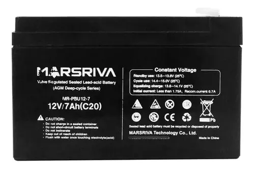 BATERIA | MARSRIVA | 12V | 7AH | UPS | LITIO | MR-PBU12-7