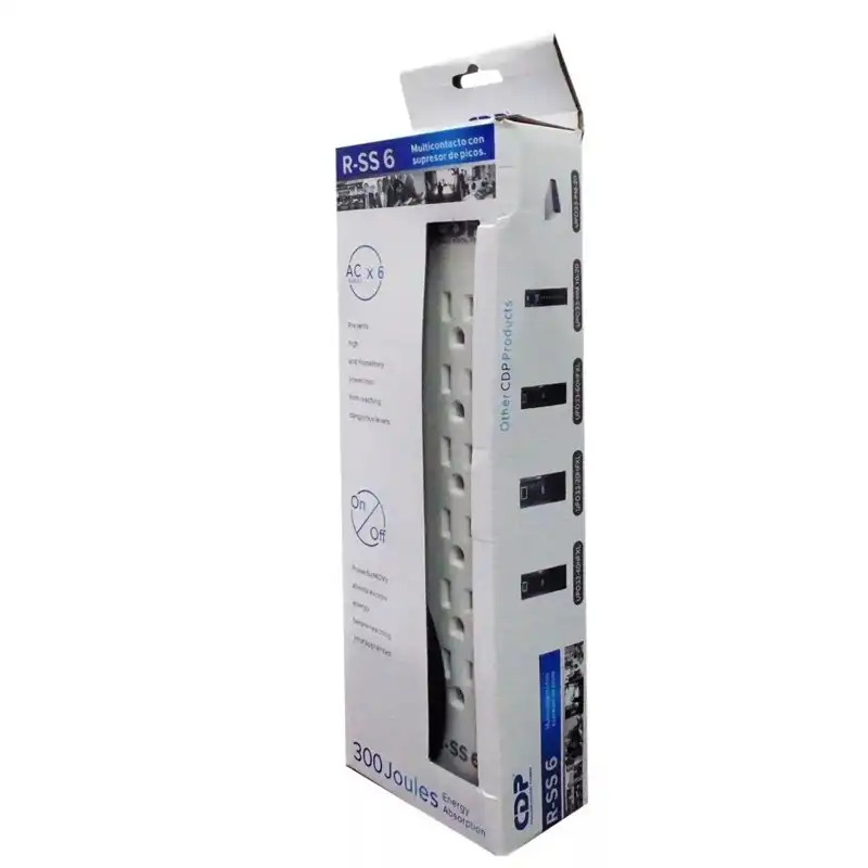 REGLETA CDP | R-SS6 | 1850W | PROTECCION CONTRA PICOS Y SOBRECARGAS