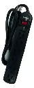 REGLETA | TONAL | MULTITOMA | 120V | AC 6 TOMAS | NEGRO | BB-05-1