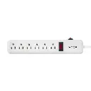 REGLETA | UNNO TEKNO | 6 TOMAS | 120V | PROTECCION CONTRA PICO Y SOBRECARGAS | BLANCA | PW5081WT