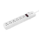 REGLETA | UNNO TEKNO | 6 TOMAS | 120V | PROTECCION CONTRA PICO Y SOBRECARGAS | BLANCA | PW5081WT