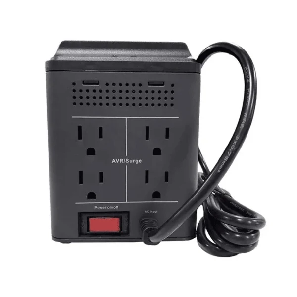 REGULADOR DE CORRIENTE | JEMIP | JP-AVR79-600 | AVR | 600VA | 300W | 12V | 60HZ | 4USB | 4 TOMAS