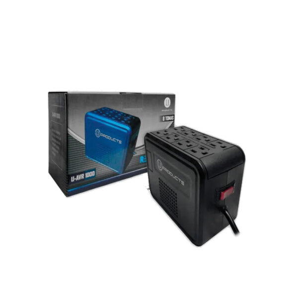 REGULADOR DE VOLTAJE UP | 8 TOMAS | 1000VA | 300W | UPRODUCTS