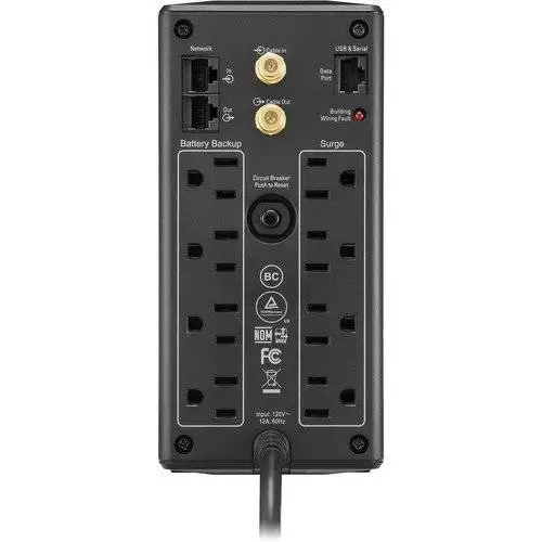 UPS | APC | 100VA | BX1000M | 600W | 120V | AVR | LCIV | 8 TOMAS