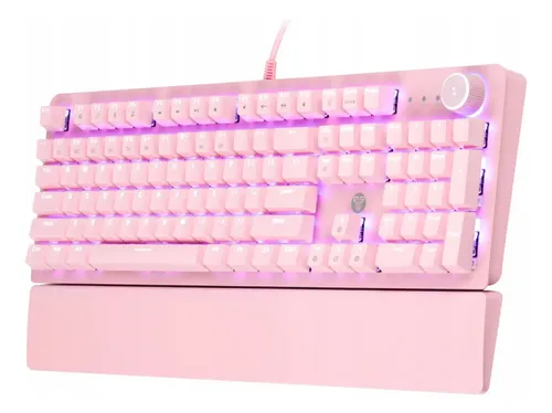 TECLADO | FANTECH | MAX POWER | MK853V2 | CABLEADO | ROSADO | SW-ROJO