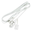 EXTENSION ELECTRICA | TROEN | 3.65MTS | CALIBRE 18AWG | MAXIMO 8 AMPER | BLANCA | 3 TOMAS | 7A136-F0601-12FT