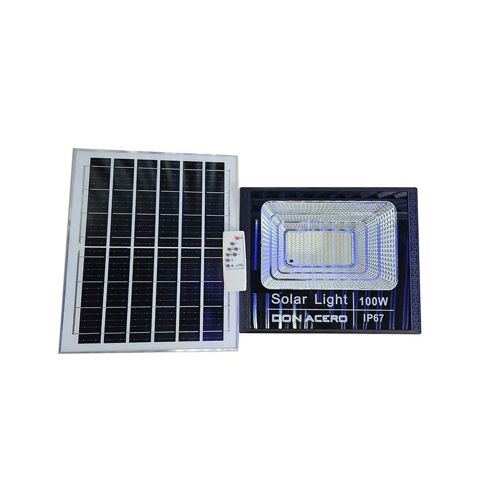 REFLECTOR LED | BEGPROD | CON PANEL SOLAR | 100W | CONTROL REMOTO