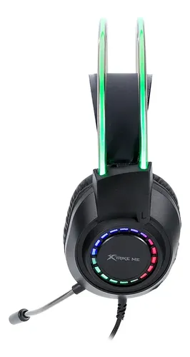 AUDIFONOS CON MICROFONO | GAMING | XTRIKE ME GH-513 | RGB | 2x3.5mm+1xUSB | 1x3.5mm | jack via splitter/PC/PS4/PS5/Xbox One | NEGRO  