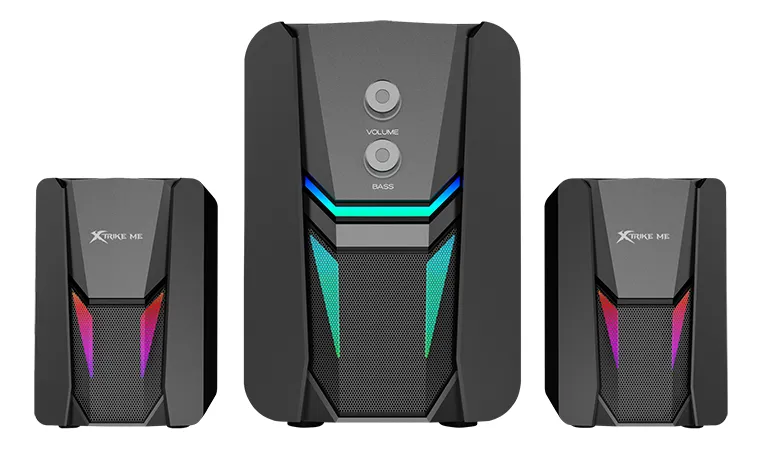 CORNETA 2.1 XTRIKE ME SK-612 7COLORS | 5W+3W*2 | DC5V1A | NEGRO