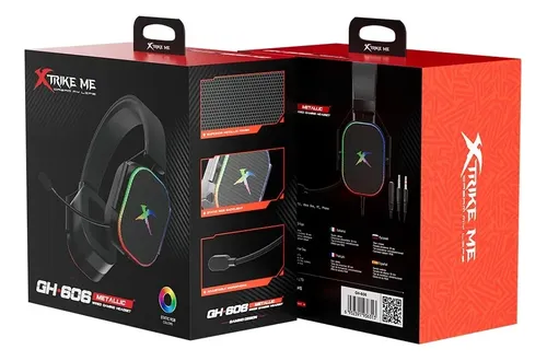 AUDIFONOS CON MICROFONO | GAMING | RGB | XTRIKE ME GH-606 | CABLEADO | PS4/PS5/XBOX ONE/PC/PHONE | 3.5MM | JACK