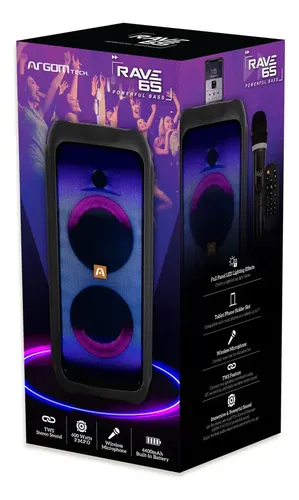 CORNETA ARGOM A00566 | ALTAVOZ RAVE 65 INALAMBRICO | BLUETOOTH CON MICROFONO