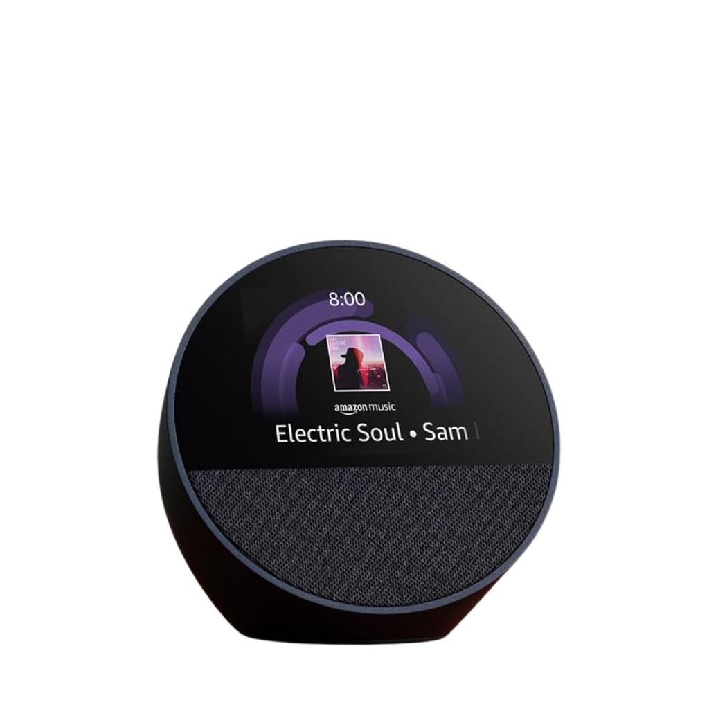AMAZON | ALEXA | ECHO SPOT (2024) | RELOJ INTELIGENTE ALEXA | WIFI | BLUETOOTH | NEGRO