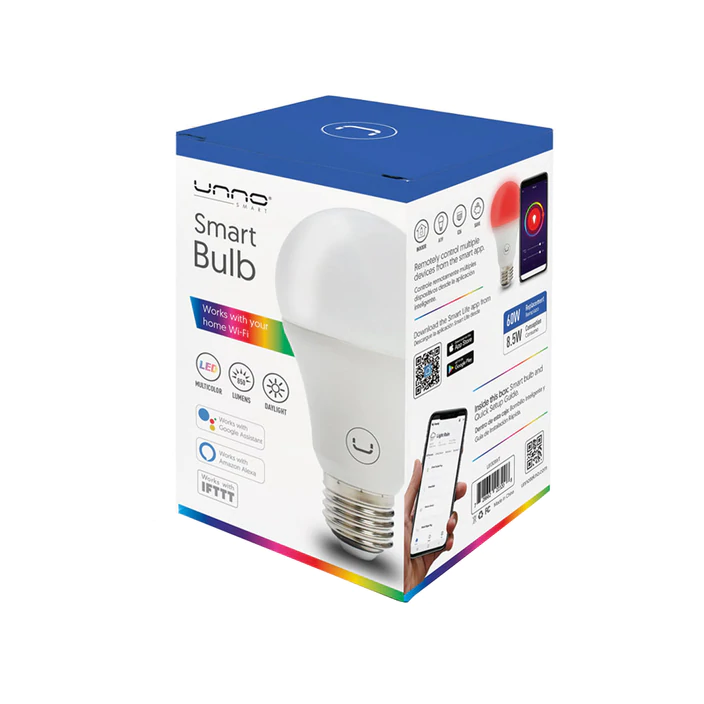 SMART BULB | UNNO TEKNO | INALAMBRICO | WIFI | 2.4GHZ | RGB 8.5W | E26 | LB1301WT