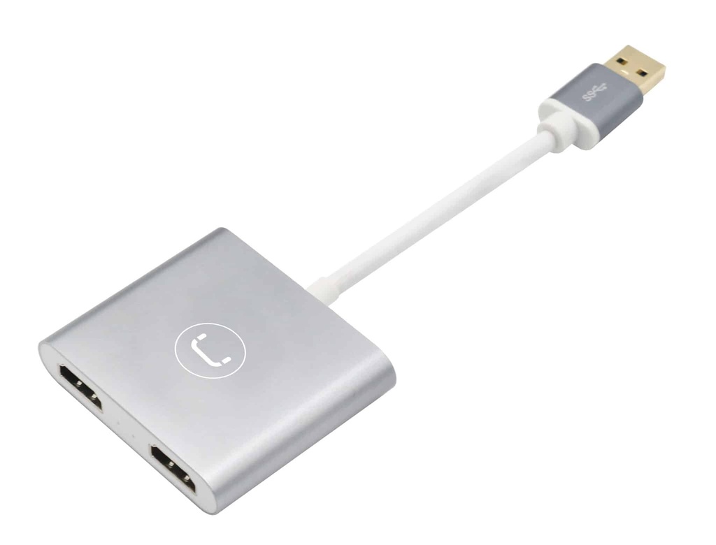 ADAPTADOR | UNNO TEKNO | USB A 3.0 A DOBLE HDMI | FHD | HB1102SV