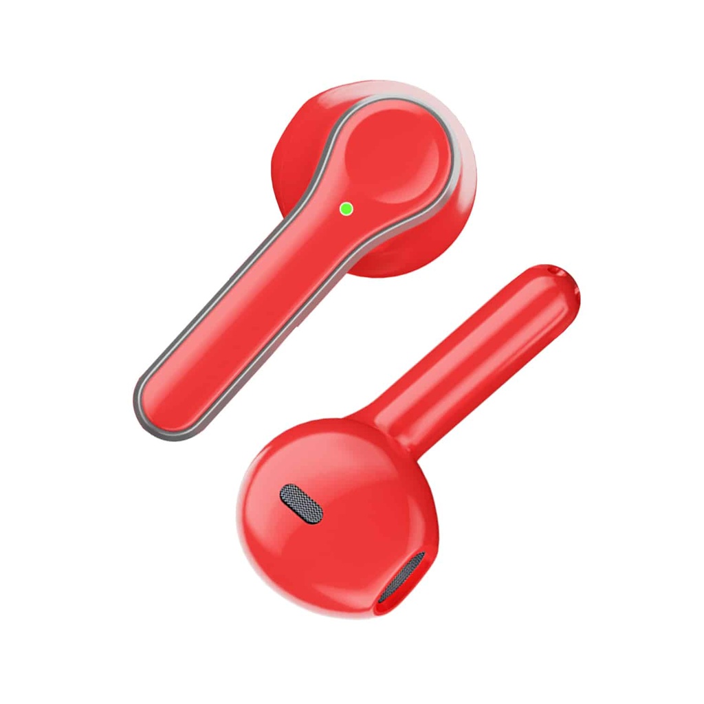 AUDIFONOS | UNNO TEKNO | HYPER TWS | MICROFONO | INALAMBRICO | ESTUCHE | BLUETOOTH 5.0 | ROJO | HS7507RD