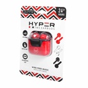 AUDIFONOS | UNNO TEKNO | HYPER TWS | MICROFONO | INALAMBRICO | ESTUCHE | BLUETOOTH 5.0 | ROJO | HS7507RD