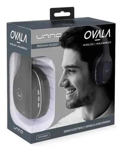AUDIFONOS | UNNO TEKNO | OVALA | BLUETOOTH 5.0 | MANOS LIBRES | GRIS | HS7408GY