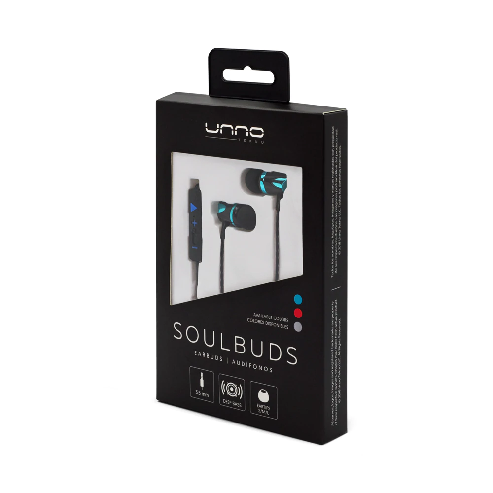 AUDIFONOS | UNNO TEKNO | SOULBUDS | MANOS LIBRES | 3.5MM | ESTEREO | AZUL | HS7009BL