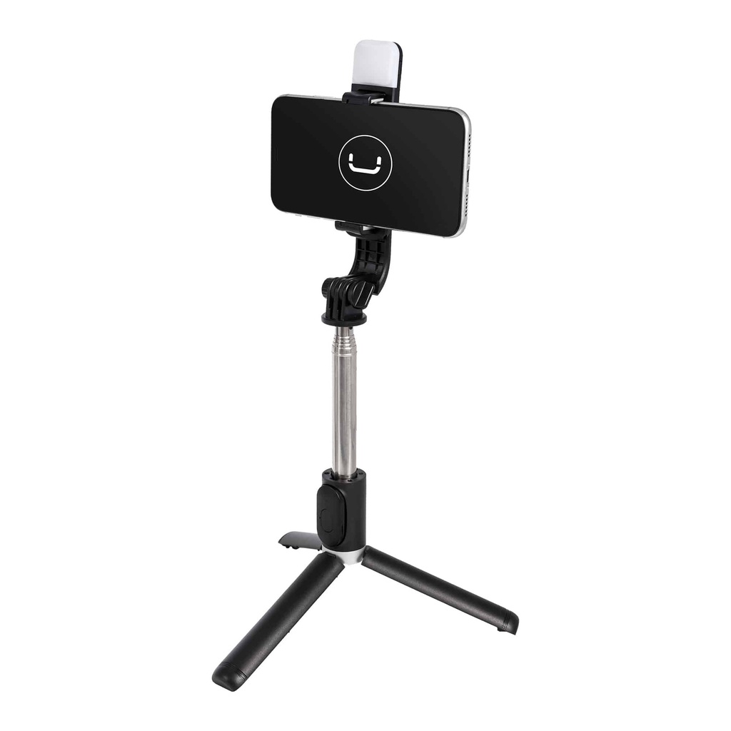 BASTON SELFIE | TRIPODE | UNNO TEKNO | PH1804BK | LUZ LED | PLEGABLE | PH1804BK