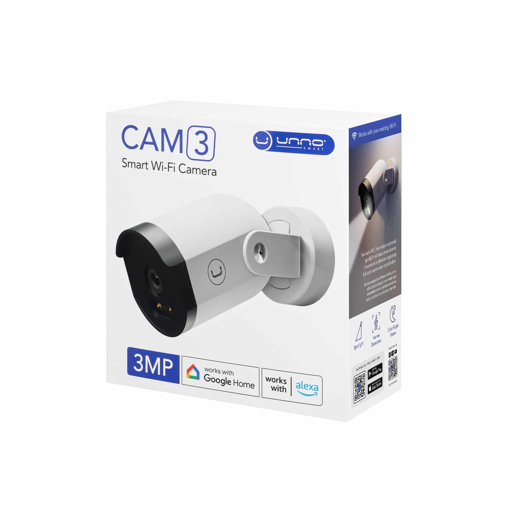 CAMARA | UNNO TEKNO | EXTERIOR | WIFI | FHD | 1080P | 2MP | 2.4GHZ | CM1403WT