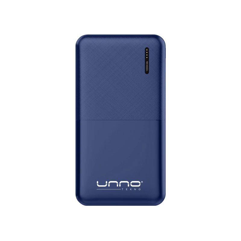 CARGADOR DE BATERIA | (POWER BANK) | UNNO TEKNO | SLIM | 10000MAH | USB DOBLE USB C - USB B | PB2210BL