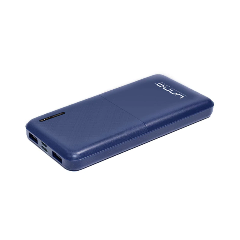CARGADOR DE BATERIA | (POWER BANK) | UNNO TEKNO | SLIM | 10000MAH | USB DOBLE USB C - USB B | PB2210BL