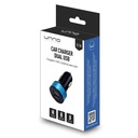 CARGADOR | UNNO TEKNO | 2 PUERTOS USB | PARA CARRO 2.1A | 12V | INDICADOR LED | PW5002BK