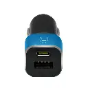 CARGADOR | UNNO TEKNO | 2 PUERTOS USB - TIPO C | PARA CARRO | 6.0A | 12V | INDICADOR LED | PW5025BK