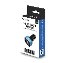 CARGADOR | UNNO TEKNO | 3 PUERTOS USB | PARA CARRO 6.0A | 12V | INDICADOR LED | PW5022BK