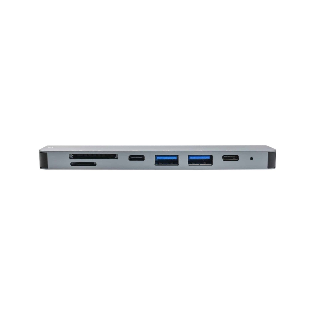 HUB MINI | UNNO TEKNO | 7 PUERTOS | TIPO C | HDMI 4K | USB A | USB C | SD | MICRO SD | HB1107SV