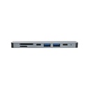 HUB MINI | UNNO TEKNO | 7 PUERTOS | TIPO C | HDMI 4K | USB A | USB C | SD | MICRO SD | HB1107SV