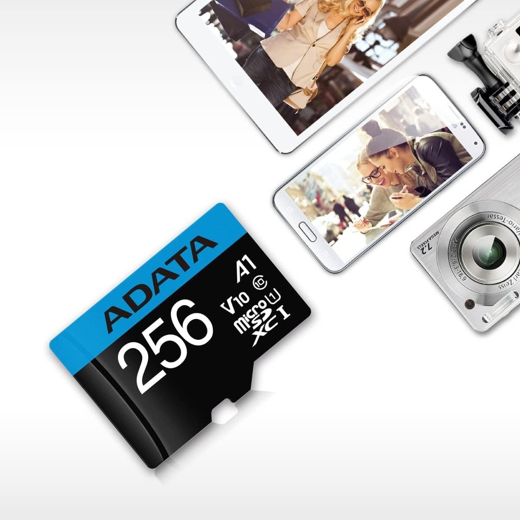 MEMORIA MICRO SD | ADATA | PREMIER | 256GB | MICROSD XC | UHS-I | CLASE 10 CON ADAPTADOR